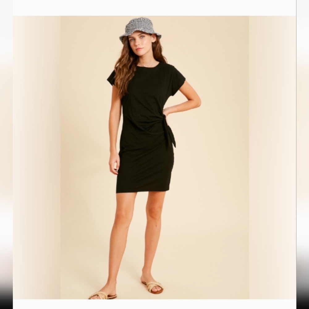 See You Monday Black Mini Dress